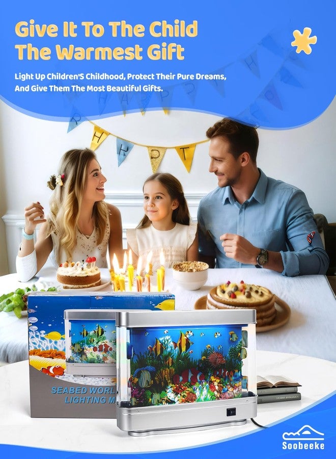SOOBEEKE Fake Fish Tank Baby Aquarium - Artificial Fish Lamp with Moving Tropical Fish - LED Sensory Aquarium Light for Bedroom, Office, Kids, and Cat Lovers - Relaxing Night Light & Stress Reliever - Image 5